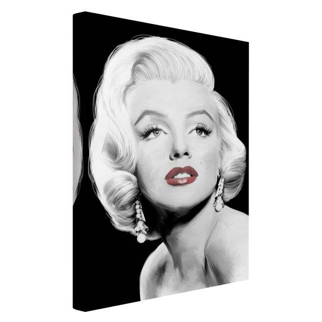 Wandbilder Portrait Marilyn mit Ohrschmuck