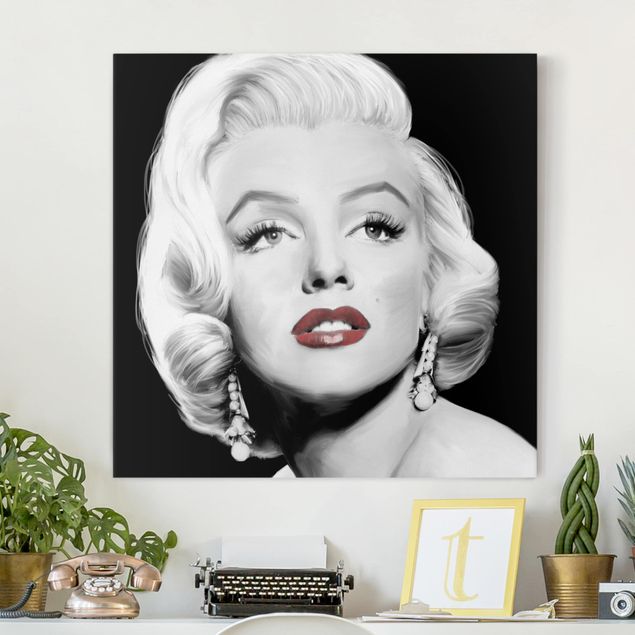 Wanddeko Küche Marilyn mit Ohrschmuck