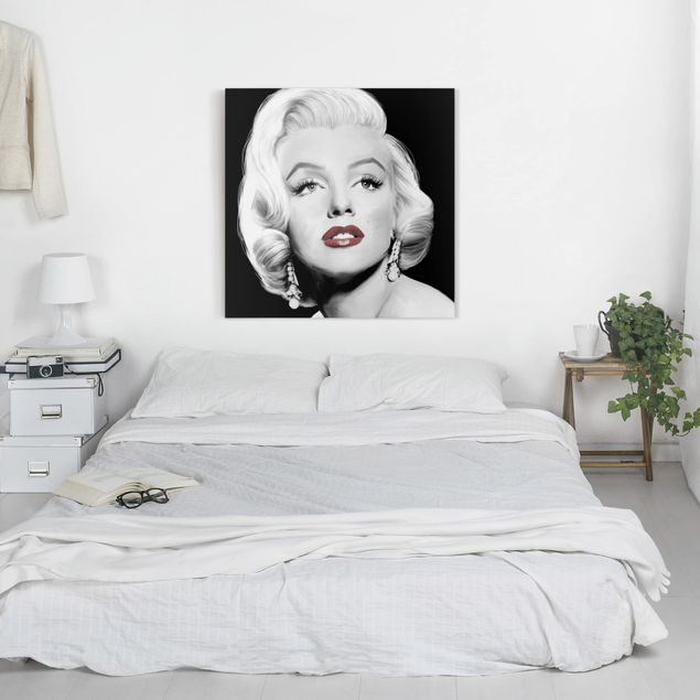 Vintage Leinwandbilder Marilyn mit Ohrschmuck