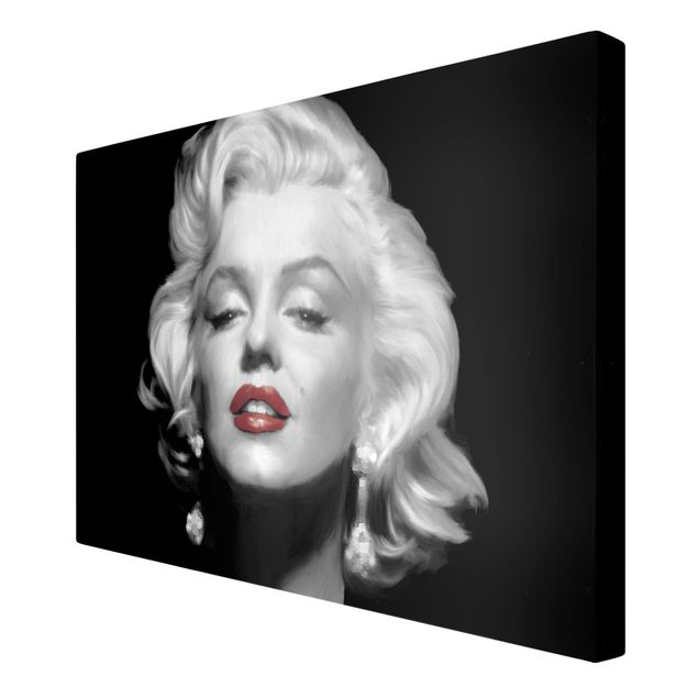 Wandbilder Marilyn mit roten Lippen