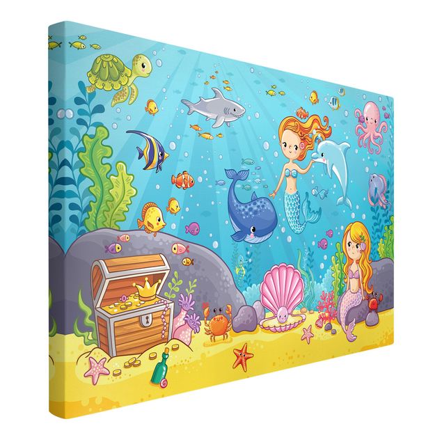 Wandbilder Tiere Meerjungfrau - Unterwasserwelt