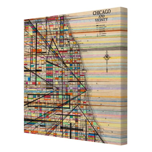 schöne Bilder Moderne Karte von Chicago