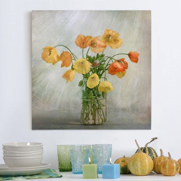 Wandbilder Mohnblumen Mohnblumen in einer Vase