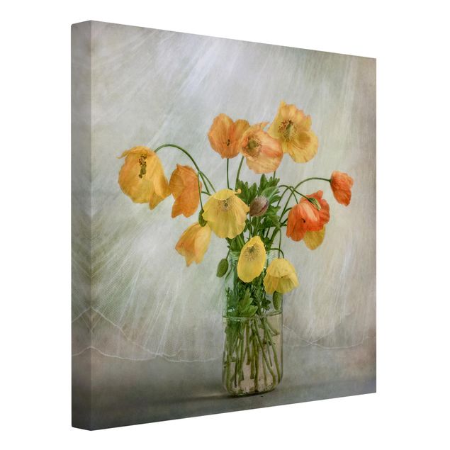 Leinwandbilder Blumen Mohnblumen in einer Vase