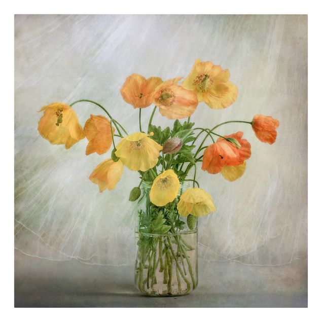 Wandbilder Floral Mohnblumen in einer Vase