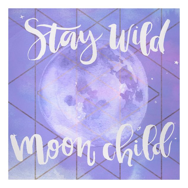 Wandbilder Lila Mond-Kind - Stay wild