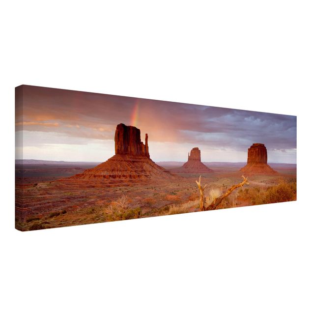 Leinwandbilder Wüsten Monument Valley bei Sonnenuntergang