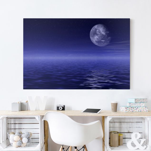Leinwandbilder Meerblick Moon and Ocean