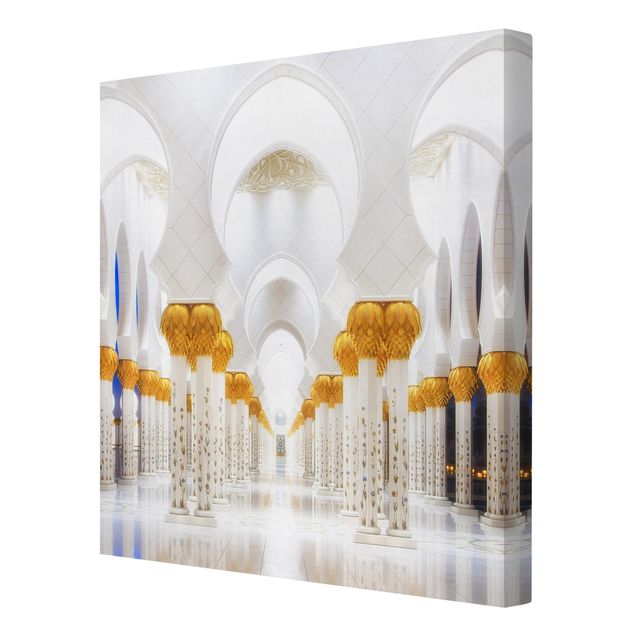 schöne Leinwandbilder Moschee in Gold