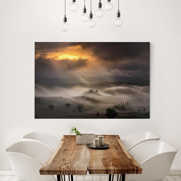 Wandbilder Landschaften Nebelwellen