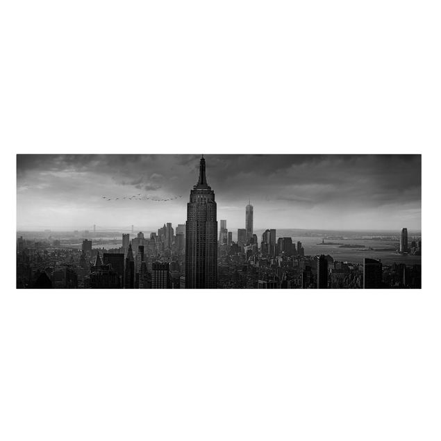 schwarz-weiß Bilder auf Leinwand New York Rockefeller View