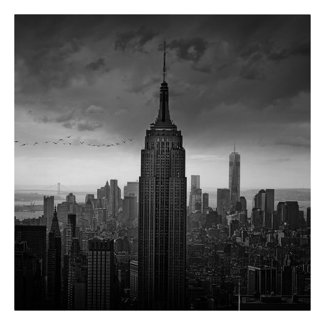 Leinwand schwarz-weiß New York Rockefeller View