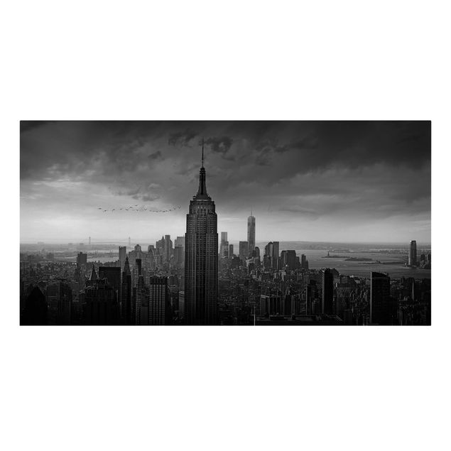 Leinwandbilder schwarz-weiß New York Rockefeller View