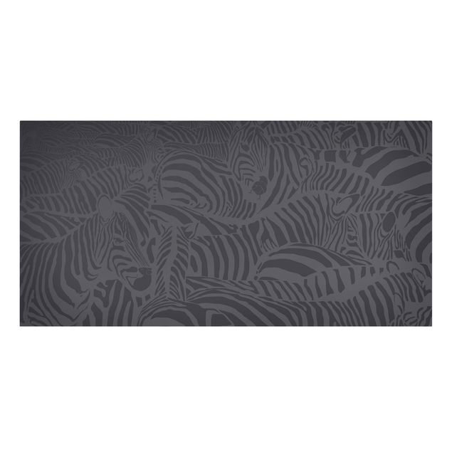 Leinwandbilder Muster Zebrastreifen Schwarz