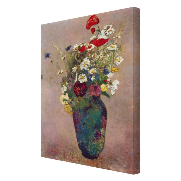 Leinwand Blumen Odilon Redon - Blumenvase mit Mohn