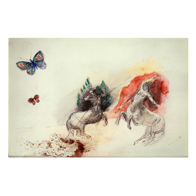 Kunstdruck Leinwand Odilon Redon - Schlacht der Kentauren