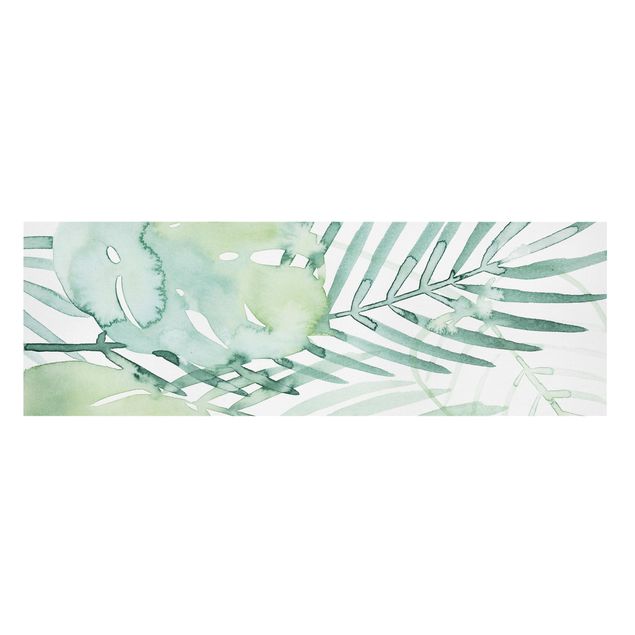 Wandbilder Grün Palmwedel in Wasserfarbe I