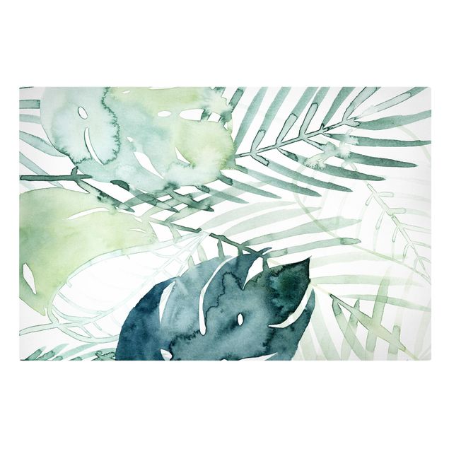 Wandbilder Grün Palmwedel in Wasserfarbe I