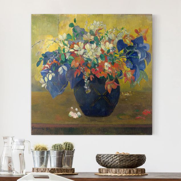 Wanddeko Küche Paul Gauguin - Vase mit Blumen