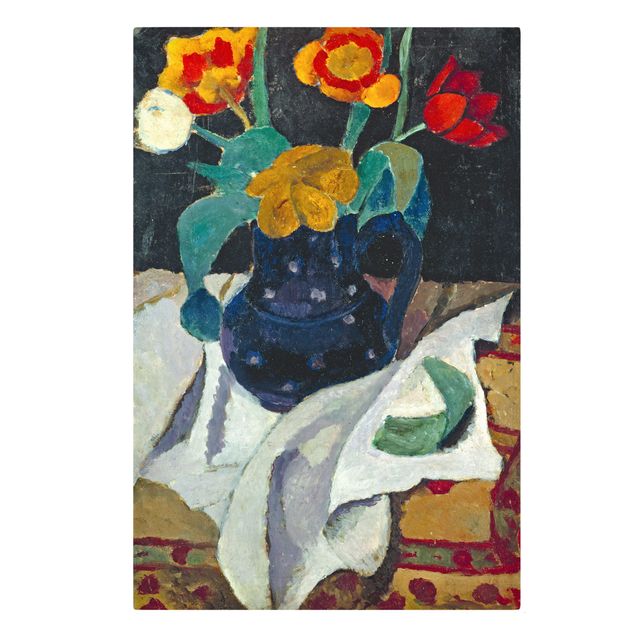 Wandbilder Floral Paula Modersohn-Becker - Stillleben mit Tulpen