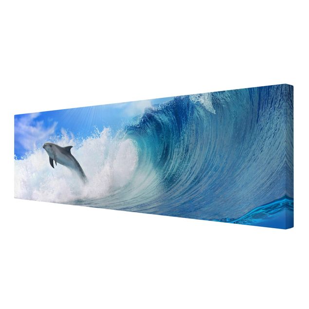 Leinwand Natur Playing Dolphins