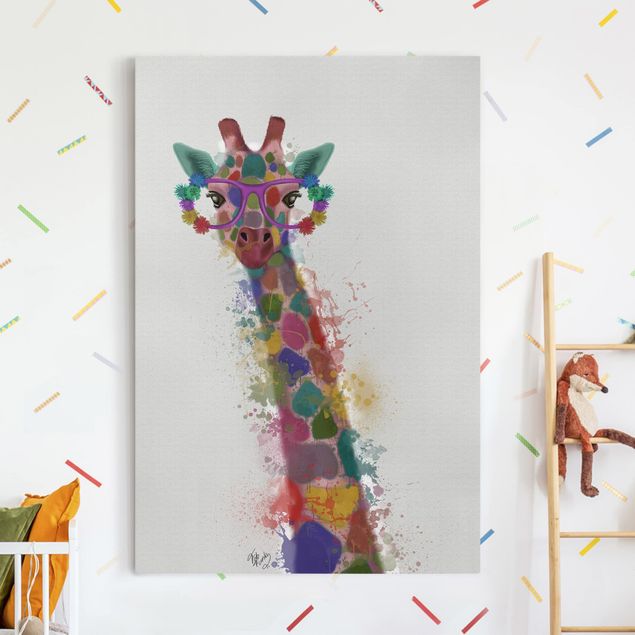 Deko Kinderzimmer Regenbogen Splash Giraffe