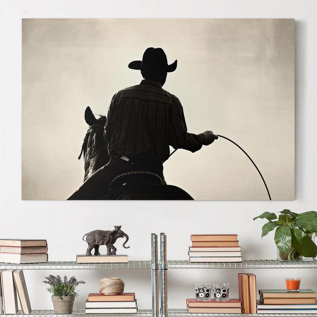 Wanddeko Küche Riding Cowboy