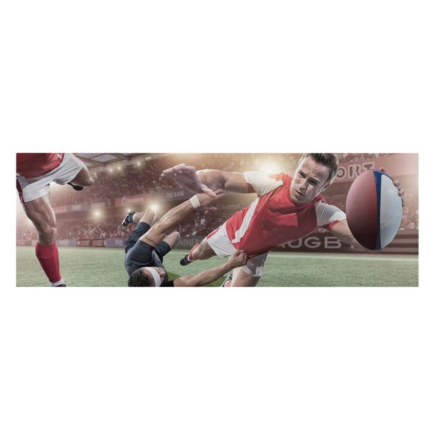 schöne Leinwandbilder Rugby In Motion