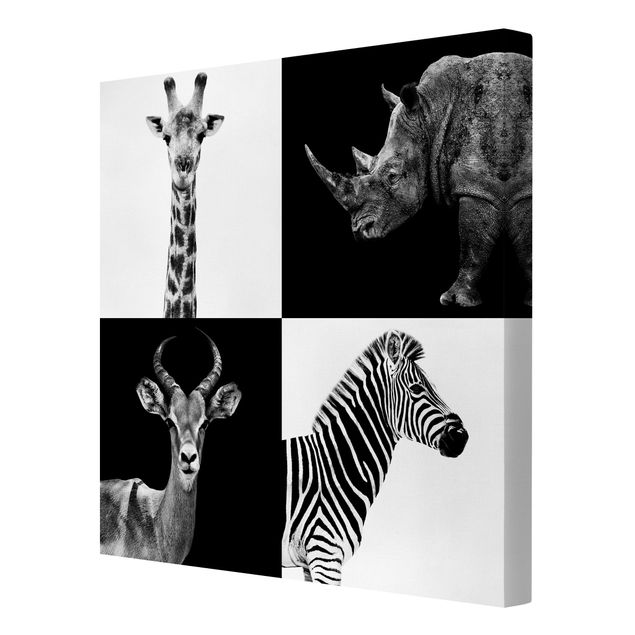 Wandbilder Modern Safari Quartett