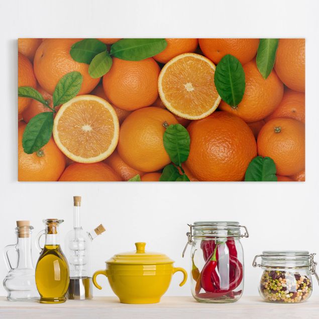 Wanddeko Küche Saftige Orangen