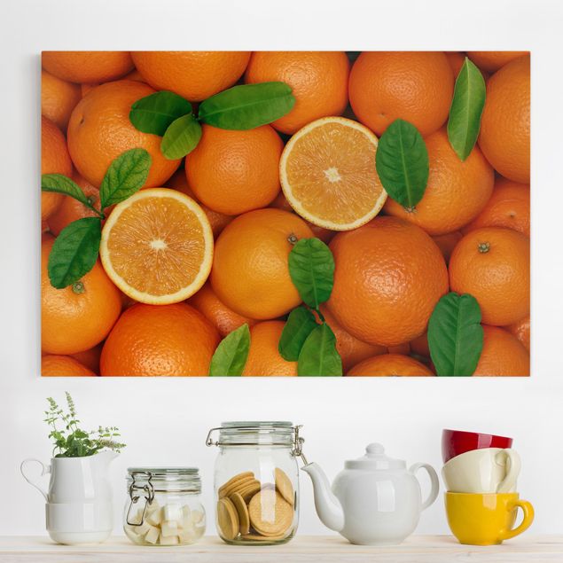 Wanddeko Küche Saftige Orangen