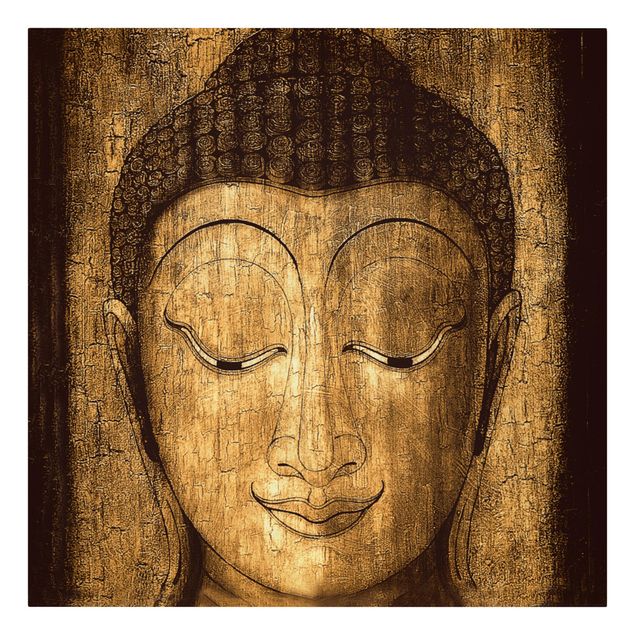 Wandbilder Braun Smiling Buddha