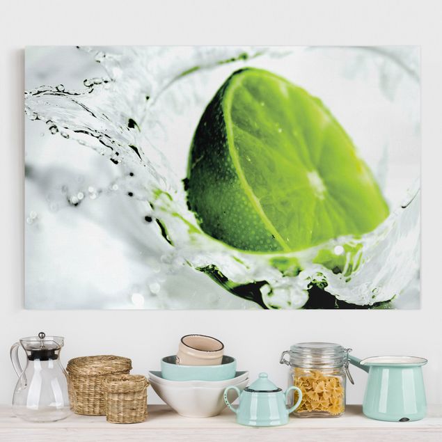 Wanddeko Küche Splash Lime