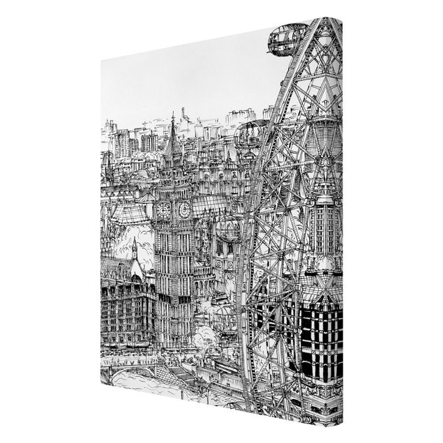 Wandbilder Architektur & Skyline Stadtstudie - London Eye