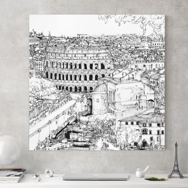 Leinwandbilder Italien Stadtstudie - Rom
