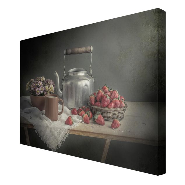 Wandbilder Stillleben mit Erdbeeren