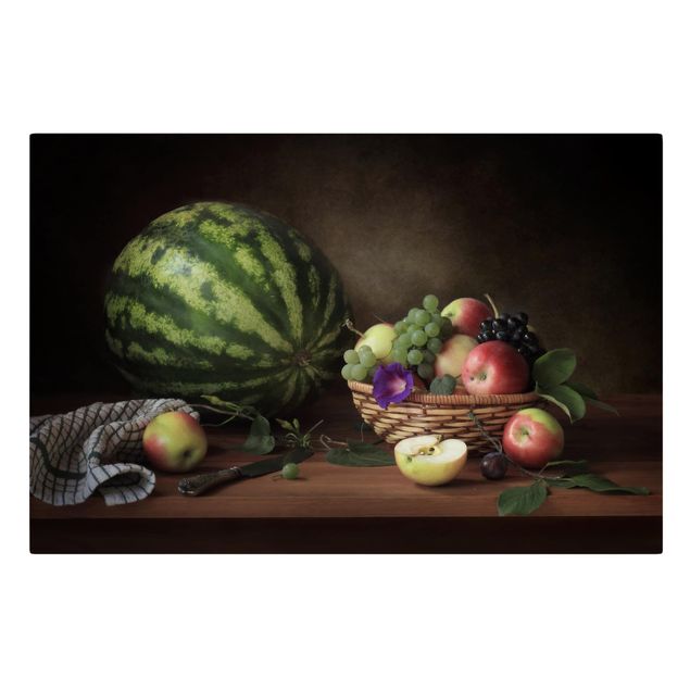 Leinwandbilder Gemüse & Obst Stillleben mit Melone