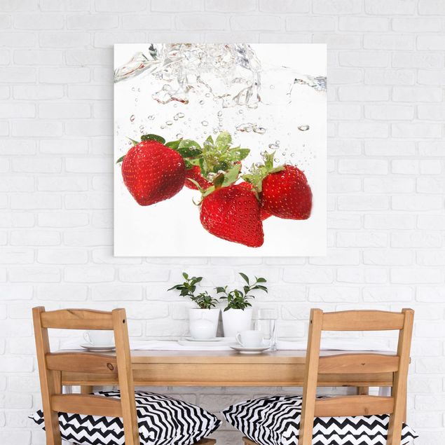 Wandbilder Früchte Strawberry Water