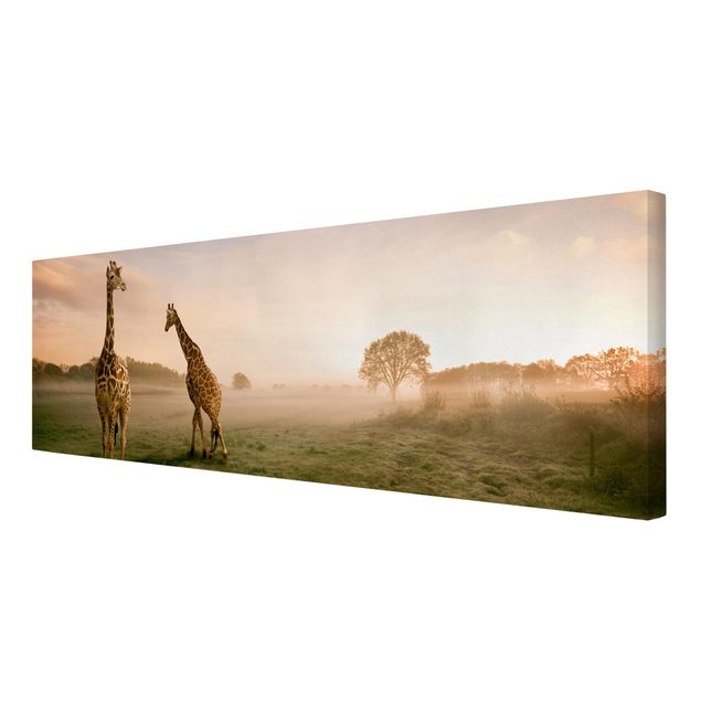 Skyline Leinwandbild Surreal Giraffes