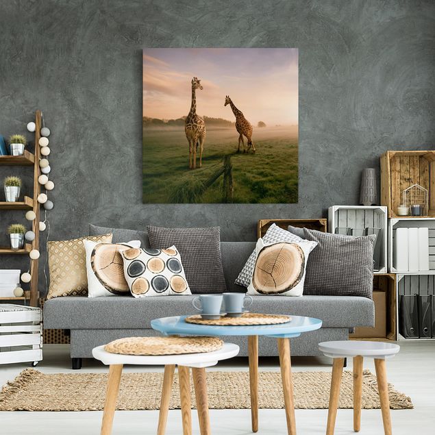 Giraffe Leinwandbild Surreal Giraffes