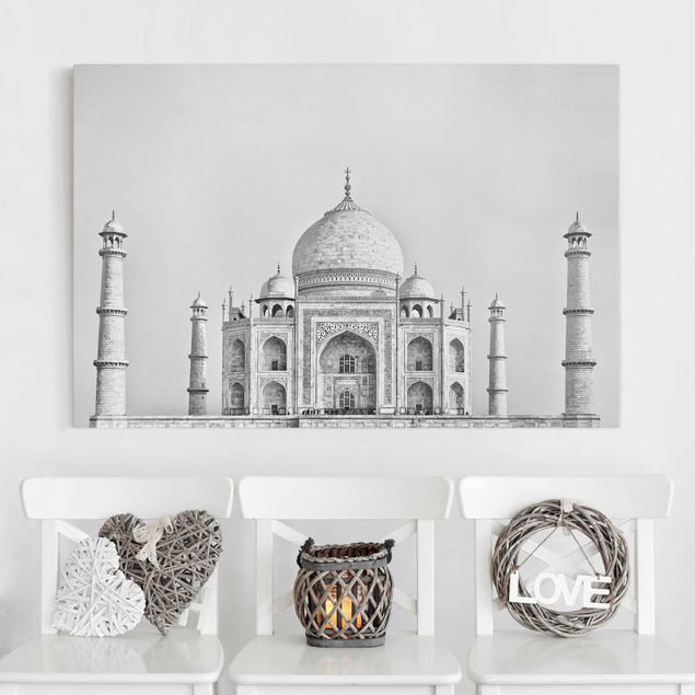 Wanddeko Küche Taj Mahal in Grau