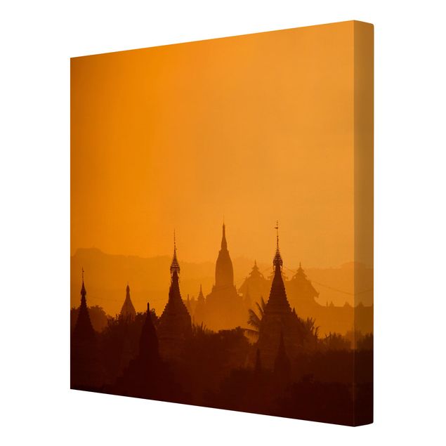 Wandbilder Orange Tempelstadt in Myanmar