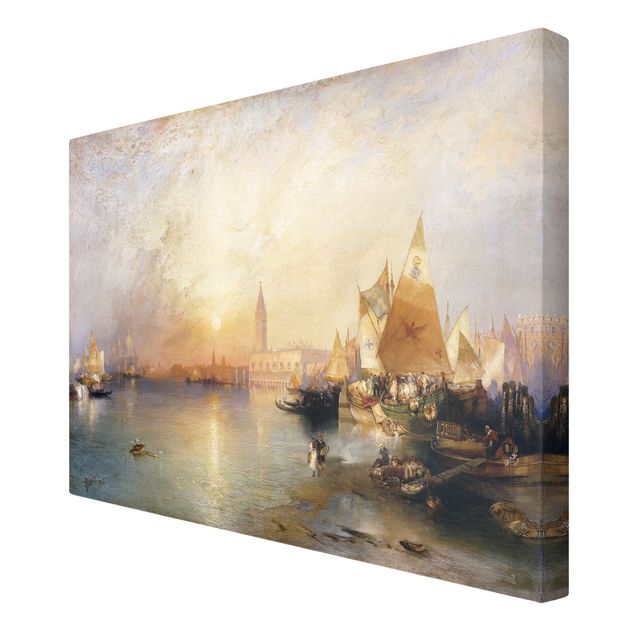 Skyline Leinwandbild Thomas Moran - Venedig bei Sonnenuntergang