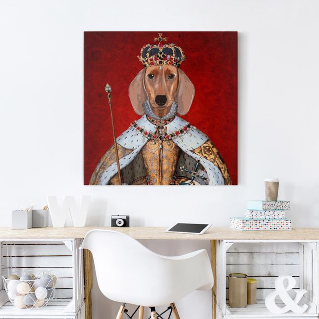 Wandbilder Hunde Tierportrait - Dackelkönigin