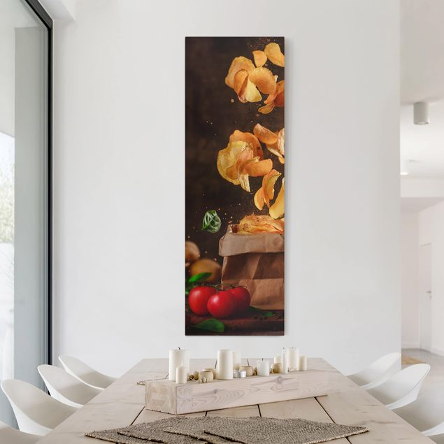 Wandbilder Modern Tomate-Basilikum-Snack