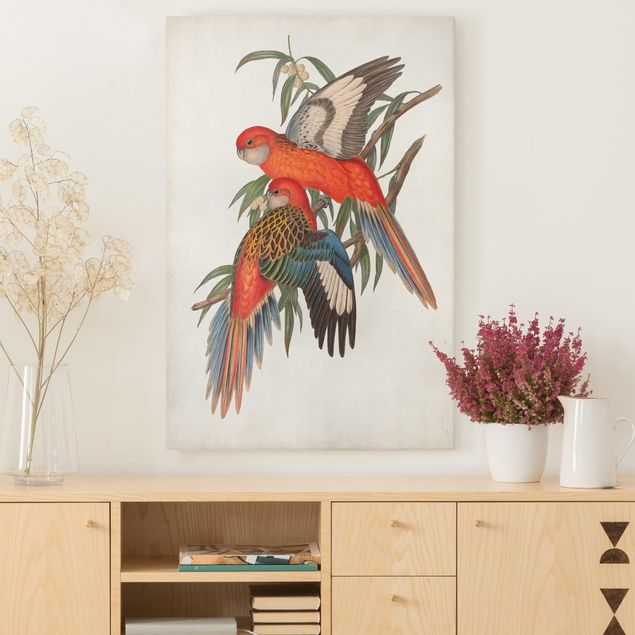 Wanddeko Küche Tropische Papageien I