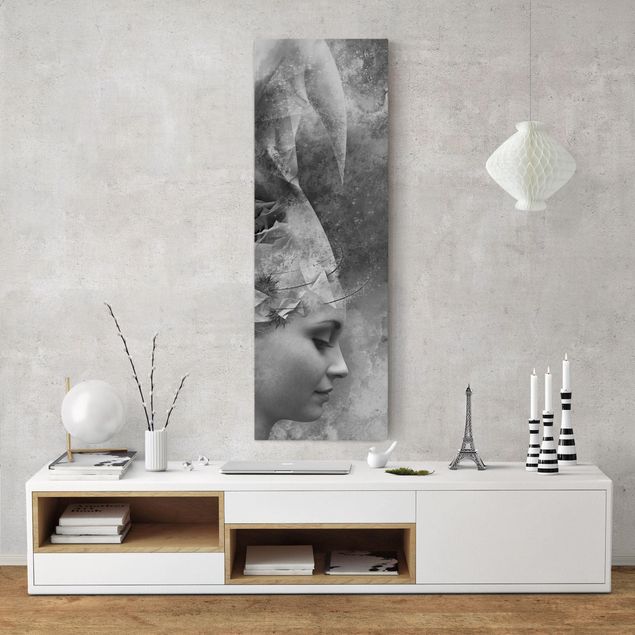 schwarz-weiß Bilder auf Leinwand Unordinary Girl II