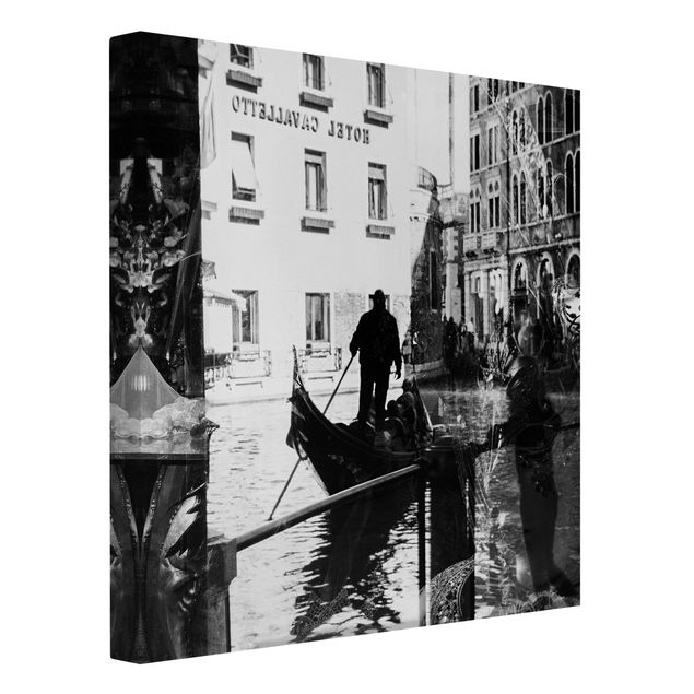 Leinwandbilder schwarz-weiß Venice Reflections