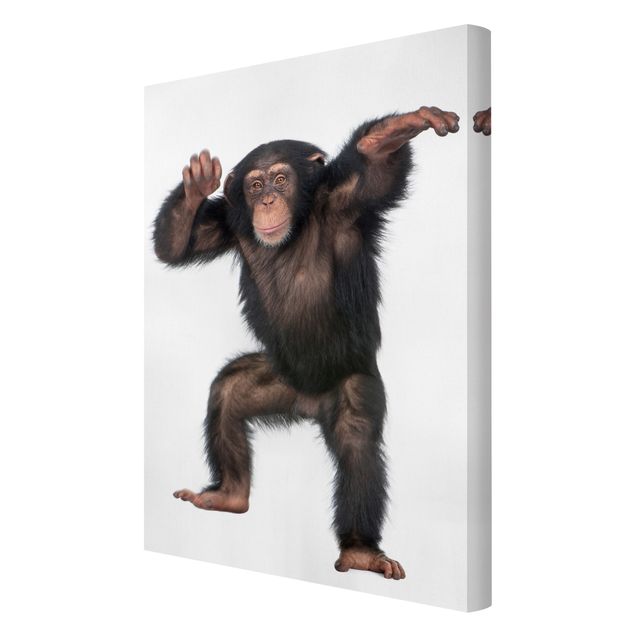 Wandbilder Tiere Vergnügter Affe