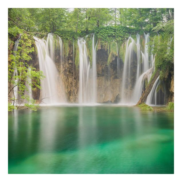 Leinwandbilder Naturmotive Wasserfall Plitvicer Seen